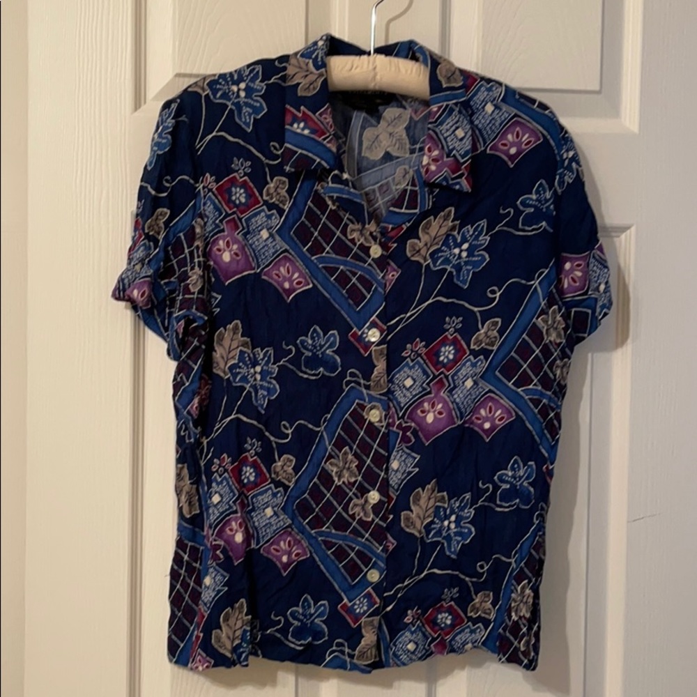 Requirements Navy Tibetan Travels Size XL Blouse